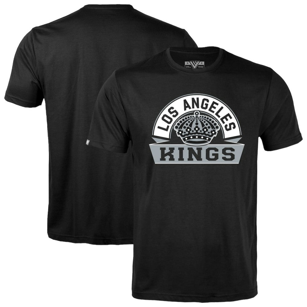 Los Angeles Kings Levelwear Richmond Banner Arch T-Shirt - Black | NHL Clearance