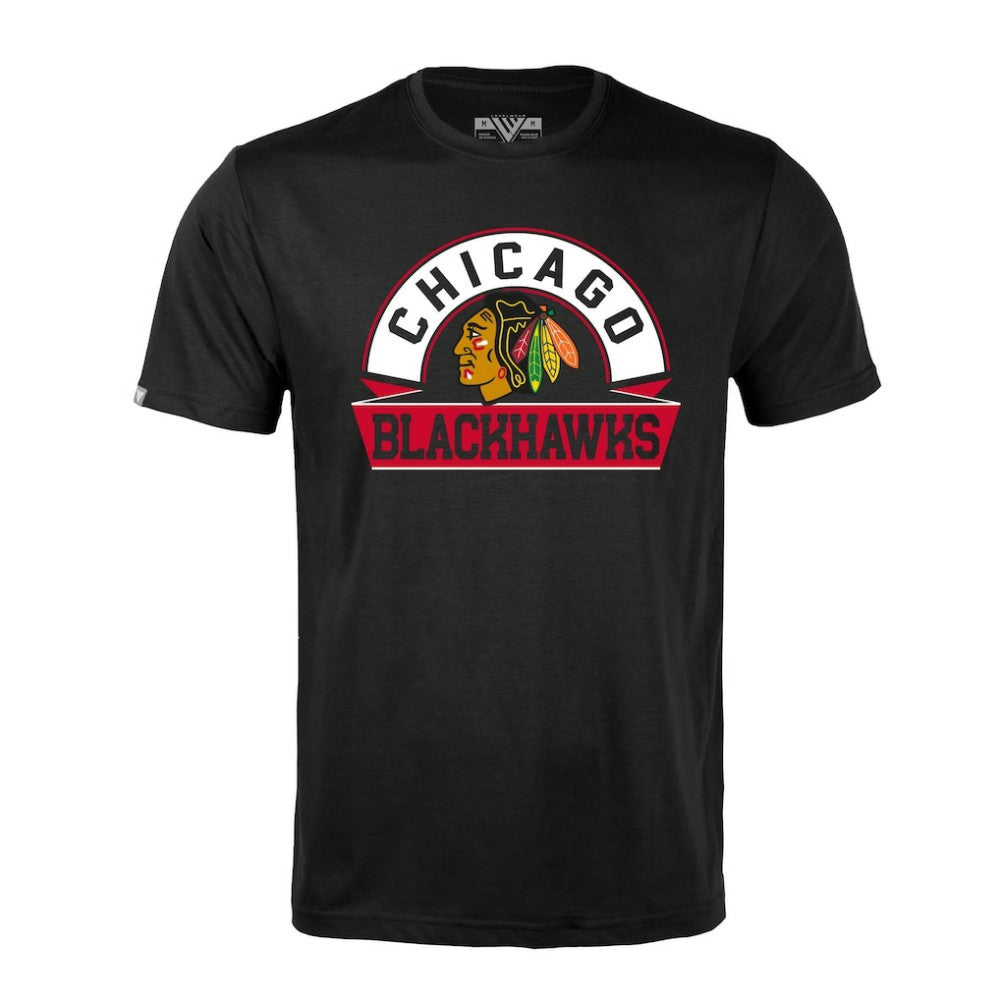 Chicago Blackhawks Levelwear Richmond Banner Arch T-Shirt - Black | NHL sale