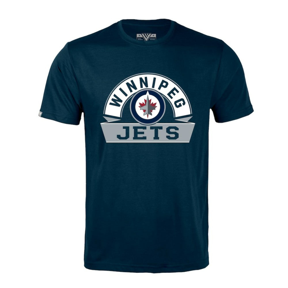 Winnipeg Jets Levelwear Richmond Banner Arch T-Shirt - Navy | NHL online
