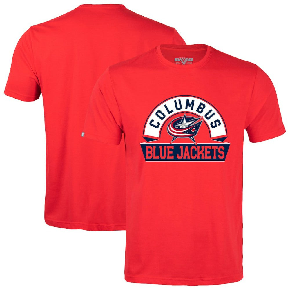 Columbus Blue Jackets Levelwear Richmond Banner Arch T-Shirt - Red | NHL sale