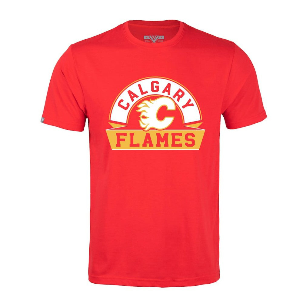 Calgary Flames Levelwear Richmond Banner Arch T-Shirt - Red | NHL near me