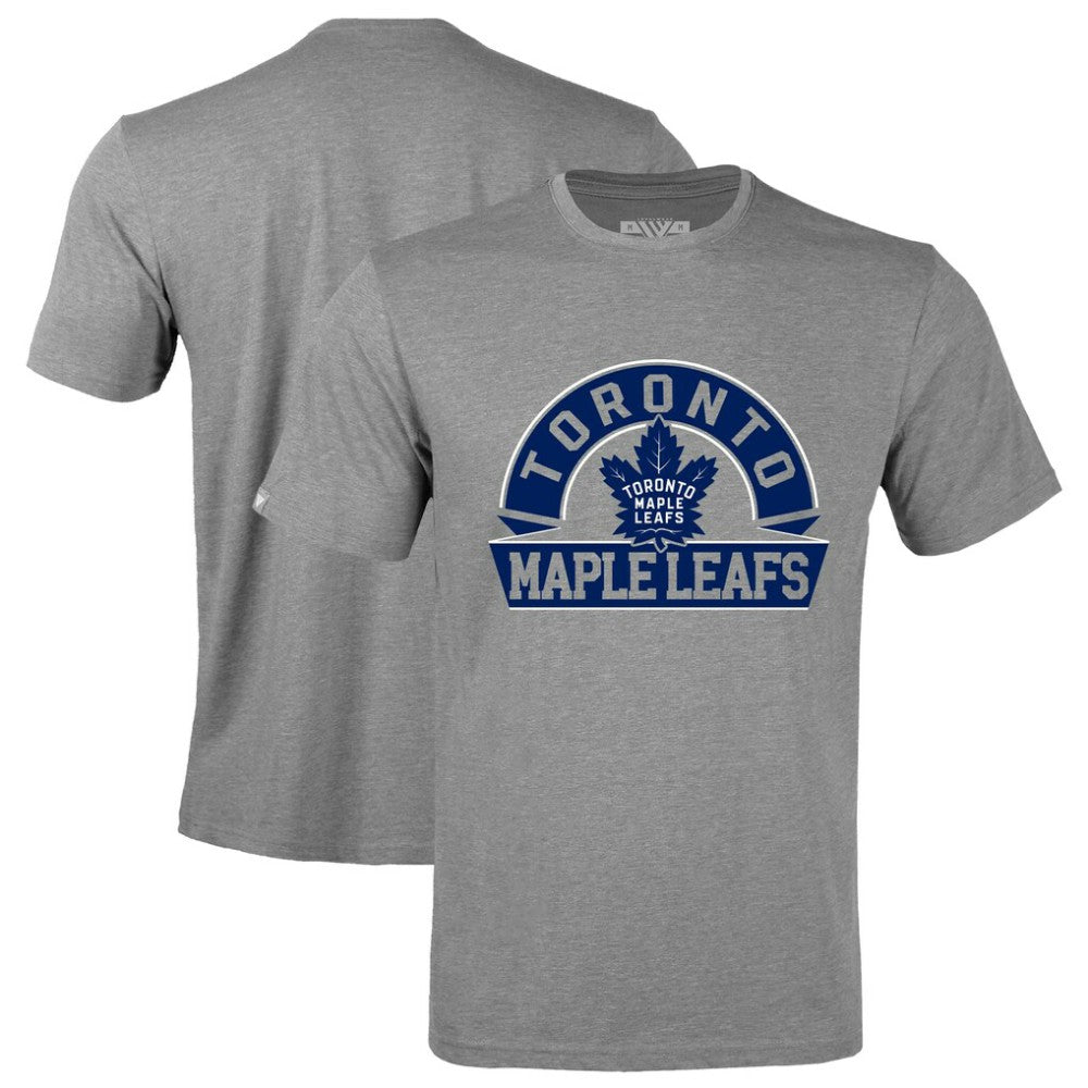 Toronto Maple Leafs Levelwear Richmond Banner Arch T-Shirt - Gray | NHL Lifestyle