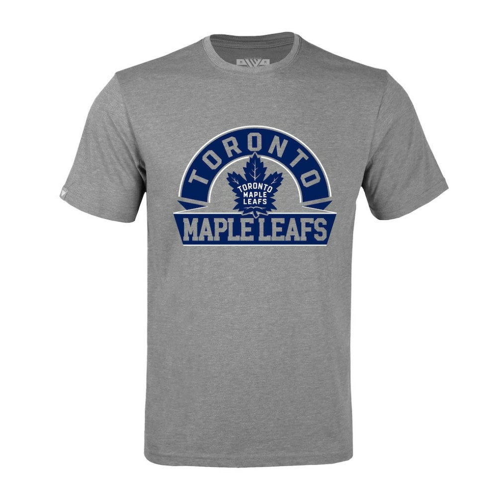 Toronto Maple Leafs Levelwear Richmond Banner Arch T-Shirt - Gray | NHL Lifestyle