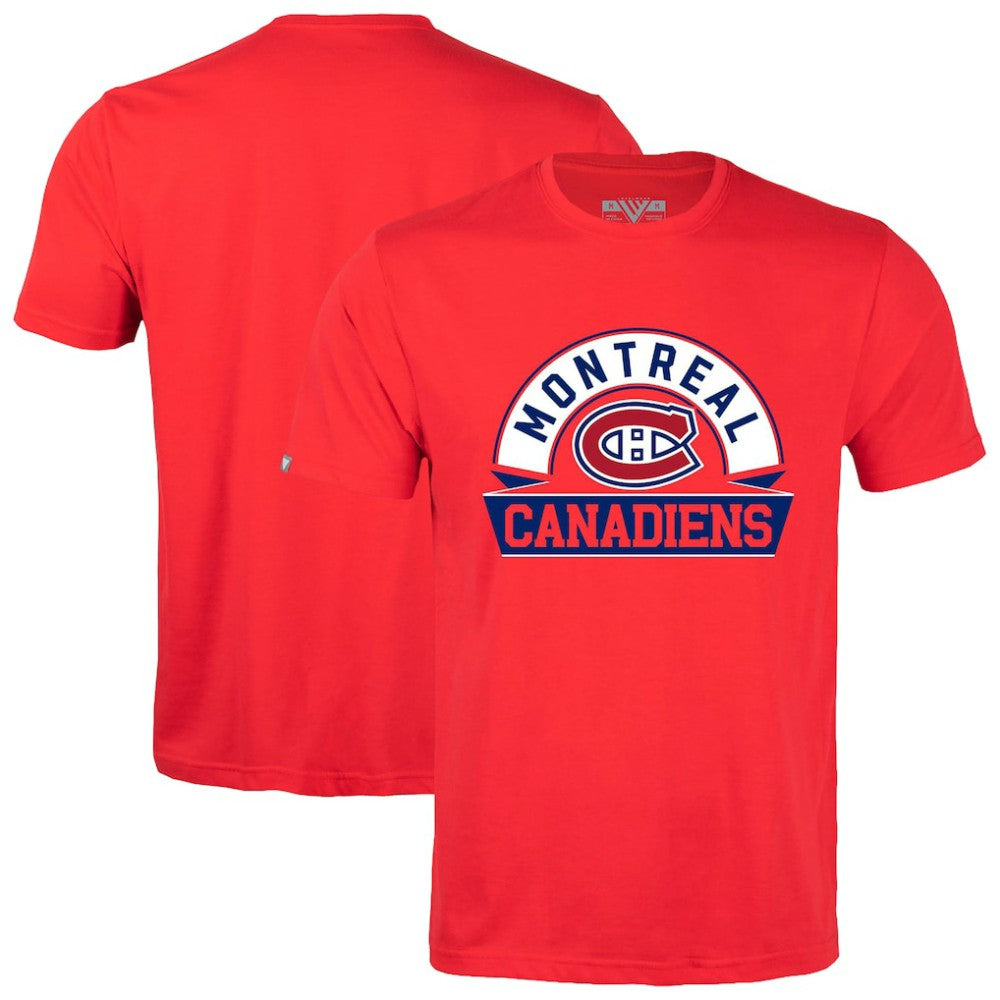 Montreal Canadiens Levelwear Richmond Banner Arch T-Shirt - Red | NHL Clearance