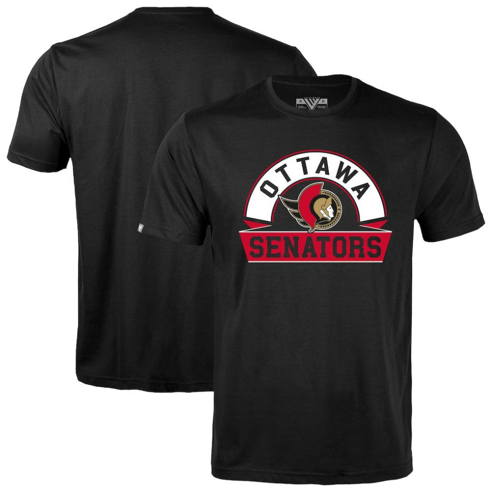Ottawa Senators Levelwear Richmond Banner Arch T-Shirt - Black | NHL discount