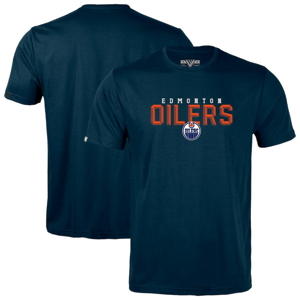 Edmonton Oilers Levelwear Richmond Carve T-Shirt - Navy | NHL Clearance