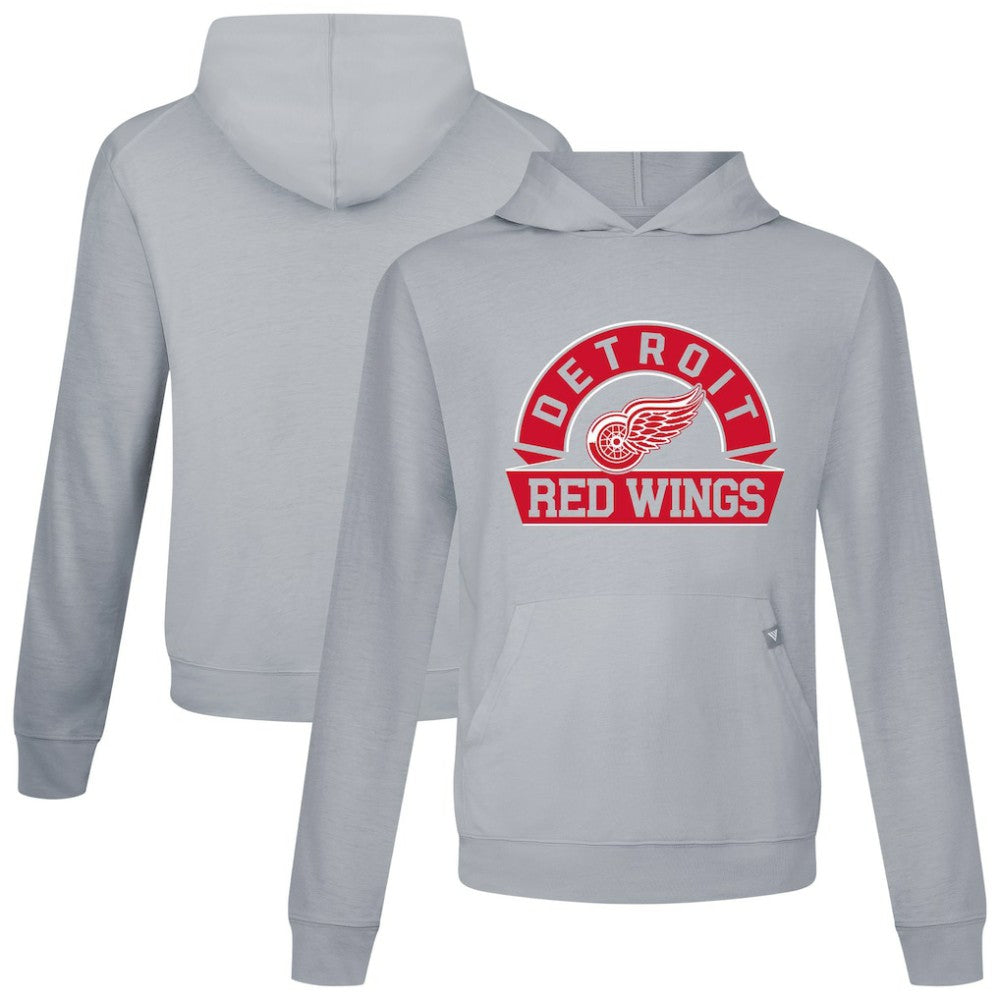 Detroit Red Wings Levelwear Relay Banner Arch Pullover Hoodie - Gray | NHL on sale