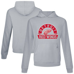 Detroit Red Wings Levelwear Relay Banner Arch Pullover Hoodie - Gray | NHL on sale