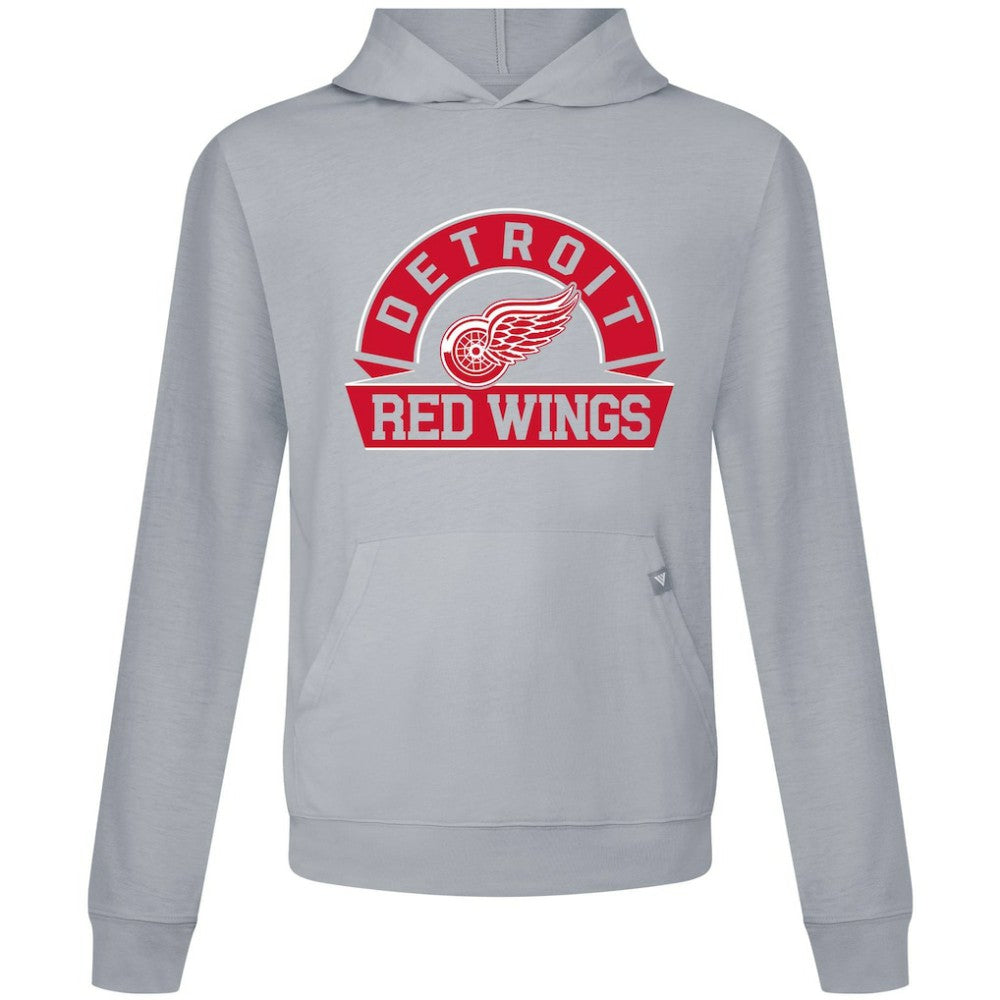 Detroit Red Wings Levelwear Relay Banner Arch Pullover Hoodie - Gray | NHL on sale