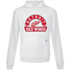 Detroit Red Wings Levelwear Relay Banner Arch Pullover Hoodie - White | NHL Clearance