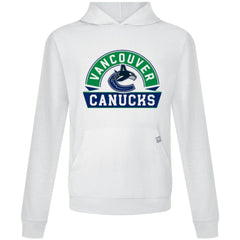 Vancouver Canucks Levelwear Relay Banner Arch Pullover Hoodie - White | NHL on sale