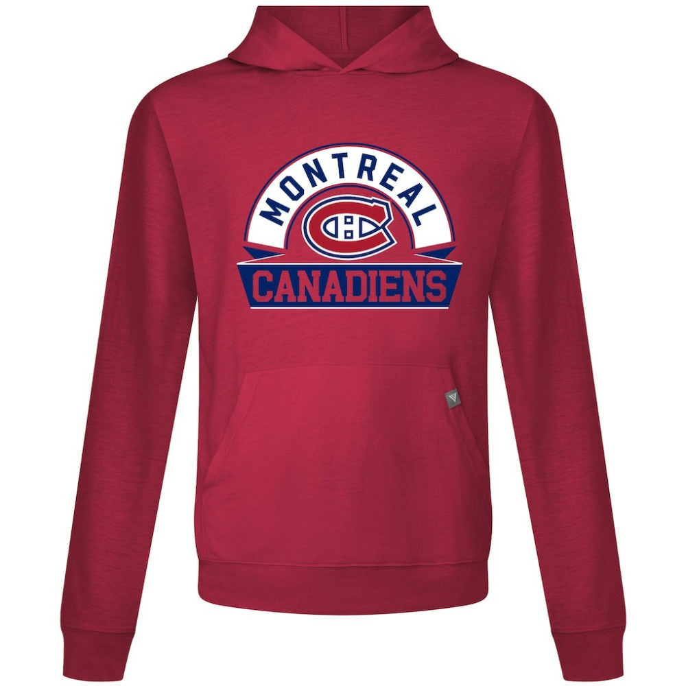 Montreal Canadiens Levelwear Relay Banner Arch Pullover Hoodie - Red | NHL Clearance