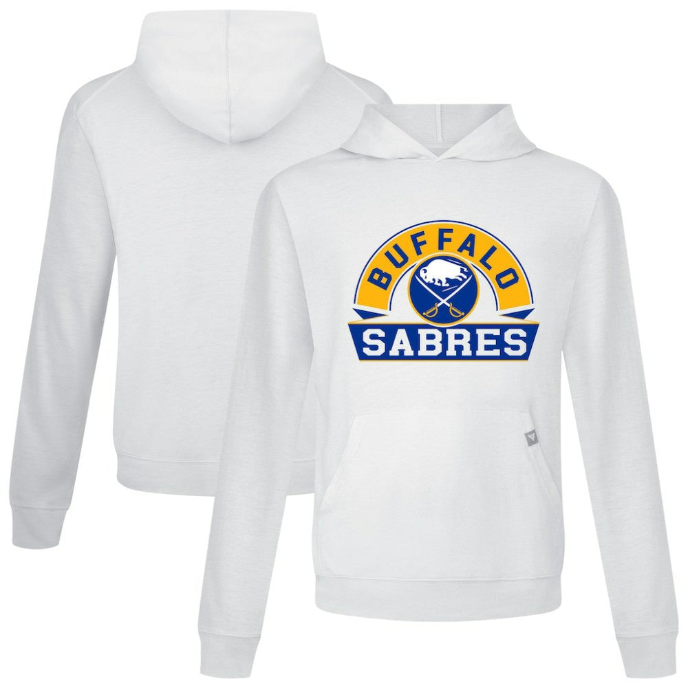 Buffalo Sabres Levelwear Relay Banner Arch Pullover Hoodie - White | NHL Clearance