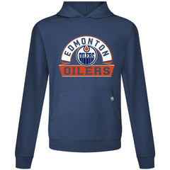 Edmonton Oilers Levelwear Relay Banner Arch Pullover Hoodie - Navy | NHL sale