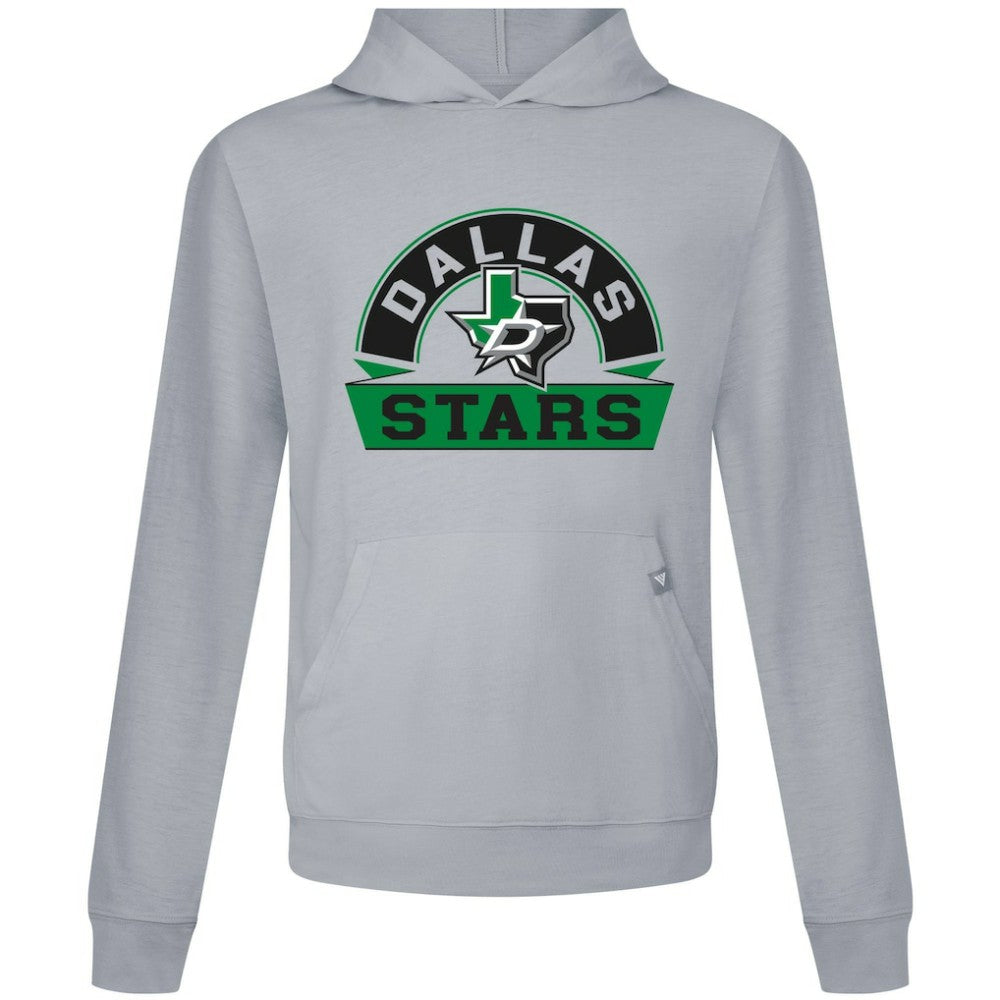 Dallas Stars Levelwear Relay Banner Arch Pullover Hoodie - Gray | NHL Lifestyle