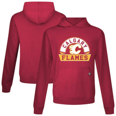 Calgary Flames Levelwear Relay Banner Arch Pullover Hoodie - Red | NHL discount