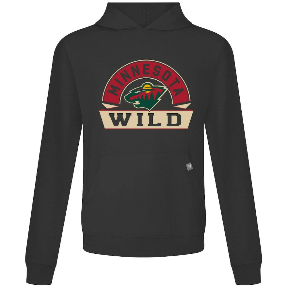 Minnesota Wild Levelwear Relay Banner Arch Pullover Hoodie - Black | NHL Lifestyle