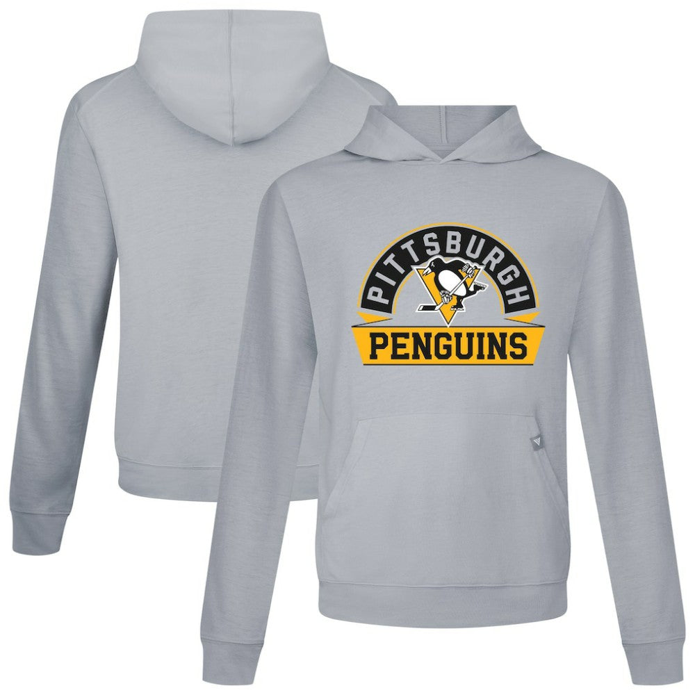 Pittsburgh Penguins Levelwear Relay Banner Arch Pullover Hoodie - Gray | NHL near me