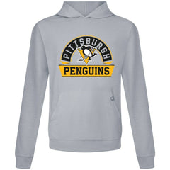 Pittsburgh Penguins Levelwear Relay Banner Arch Pullover Hoodie - Gray | NHL near me