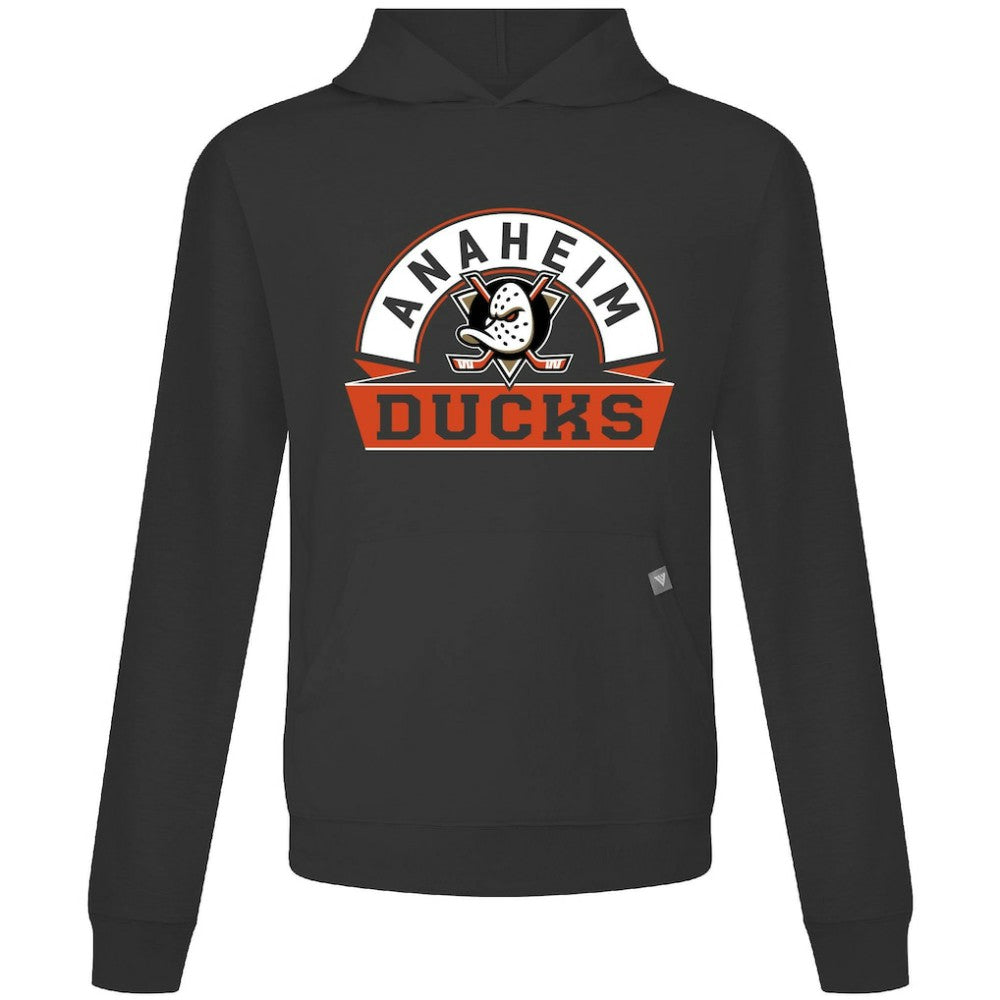 Anaheim Ducks Levelwear Relay Banner Arch Pullover Hoodie - Black | NHL on sale