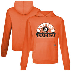Anaheim Ducks Levelwear Relay Banner Arch Pullover Hoodie - Orange | NHL near me