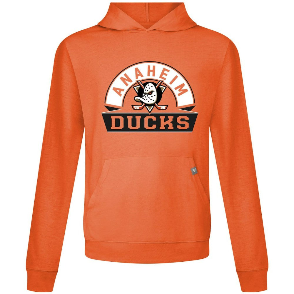 Anaheim Ducks Levelwear Relay Banner Arch Pullover Hoodie - Orange | NHL near me