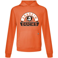 Anaheim Ducks Levelwear Relay Banner Arch Pullover Hoodie - Orange | NHL near me