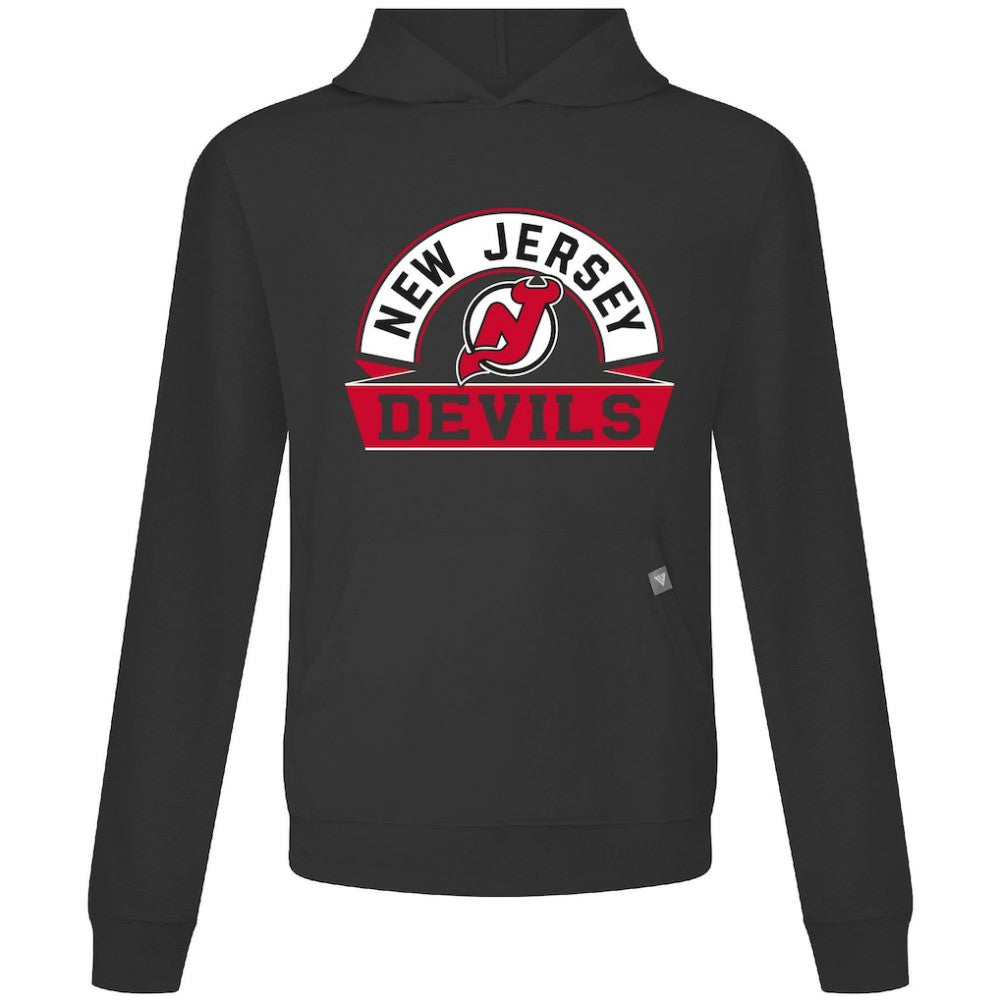 New Jersey Devils Levelwear Relay Banner Arch Pullover Hoodie - Black | NHL discount