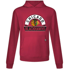 Chicago Blackhawks Levelwear Relay Banner Arch Pullover Hoodie - Red | NHL Lifestyle