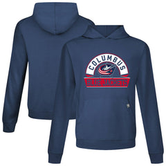 Columbus Blue Jackets Levelwear Relay Banner Arch Pullover Hoodie - Navy | NHL discount