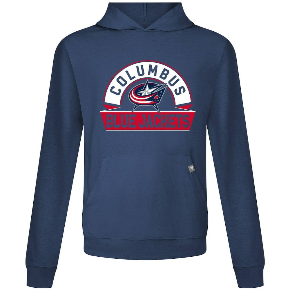 Columbus Blue Jackets Levelwear Relay Banner Arch Pullover Hoodie - Navy | NHL discount