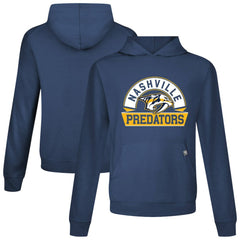 Nashville Predators Levelwear Relay Banner Arch Pullover Hoodie - Navy | NHL Clearance
