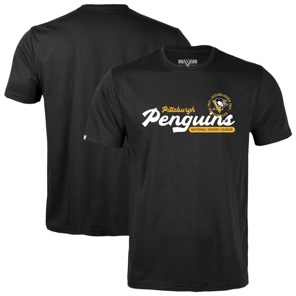 Pittsburgh Penguins Levelwear Youth Little Richmond Monument T-Shirt - Black | NHL Clearance