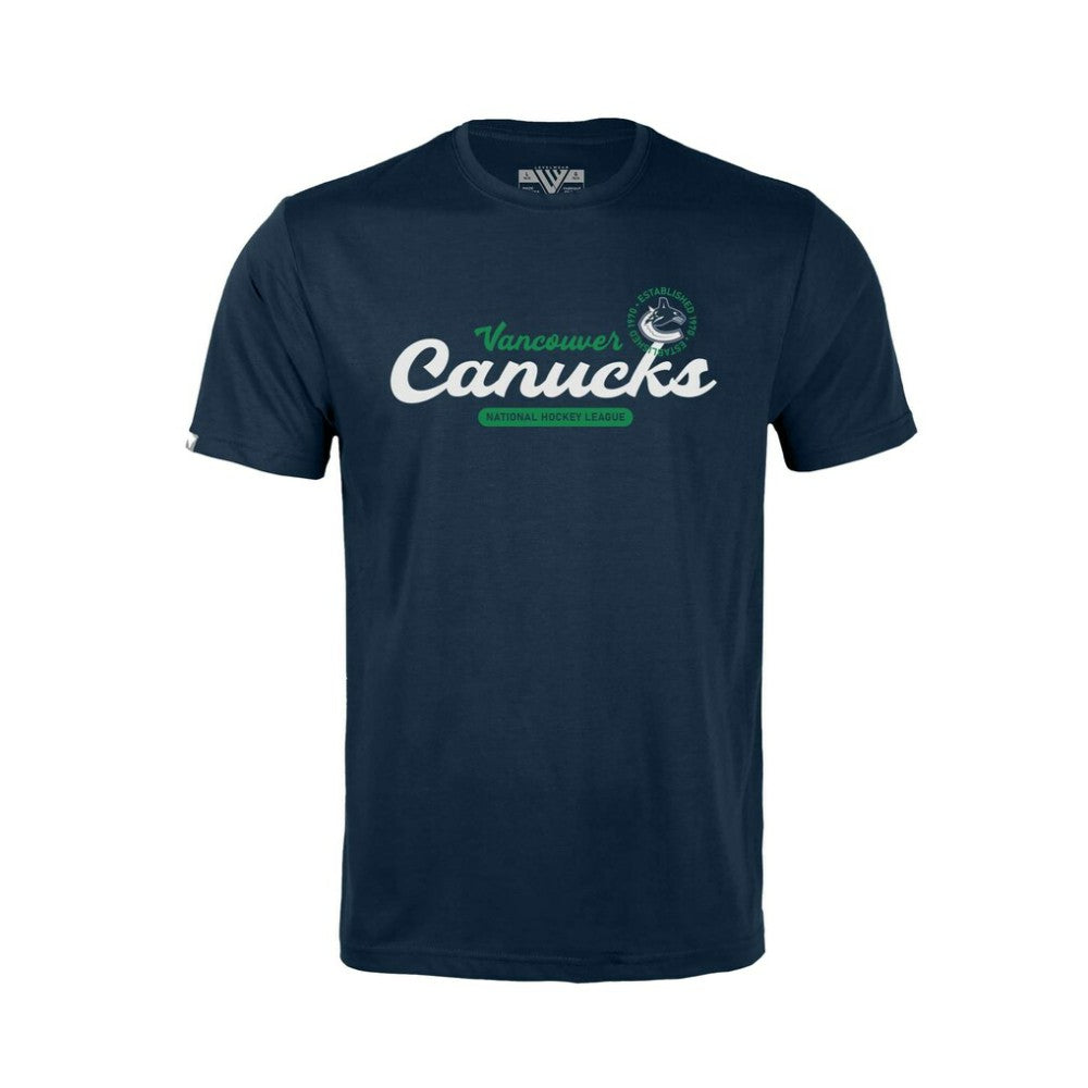 Vancouver Canucks Levelwear Youth Little Richmond Monument T-Shirt - Navy | NHL Lifestyle