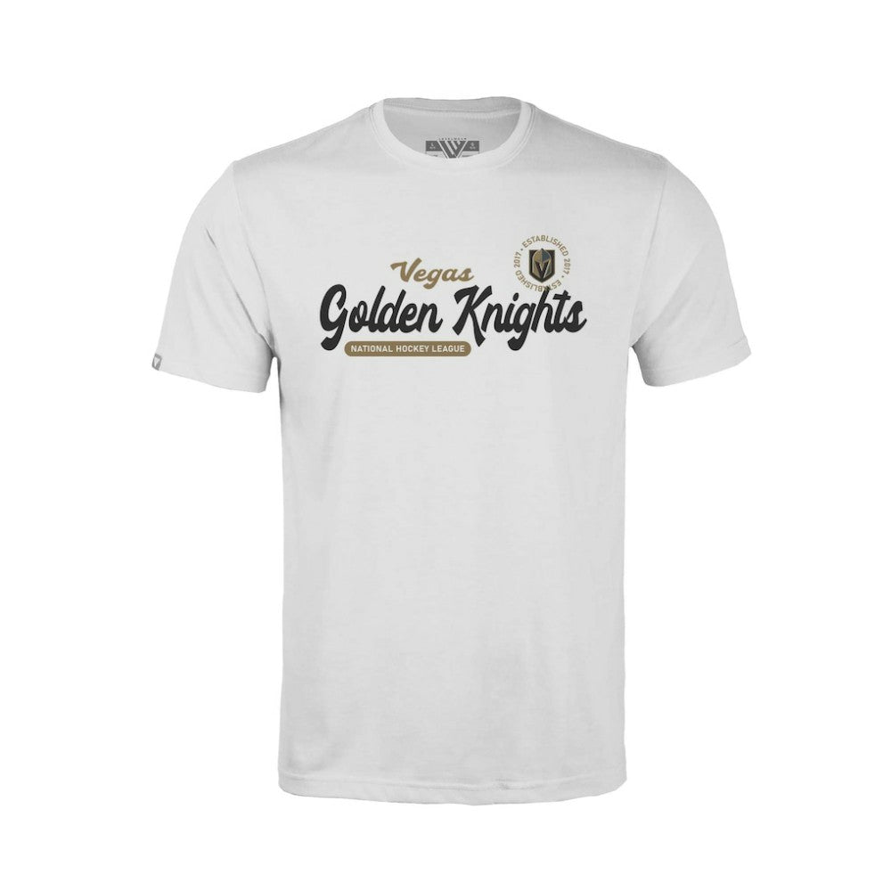 Vegas Golden Knights Levelwear Youth Little Richmond Monument T-Shirt - White | NHL Lifestyle