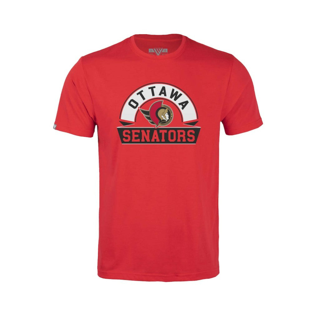 Ottawa Senators Levelwear Youth Little Richmond Banner Arch T-Shirt - Red | NHL Clearance