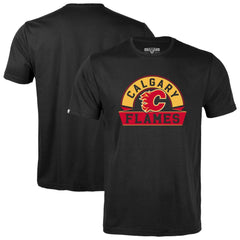Calgary Flames Levelwear Youth Little Richmond Banner Arch T-Shirt - Black | NHL Lifestyle
