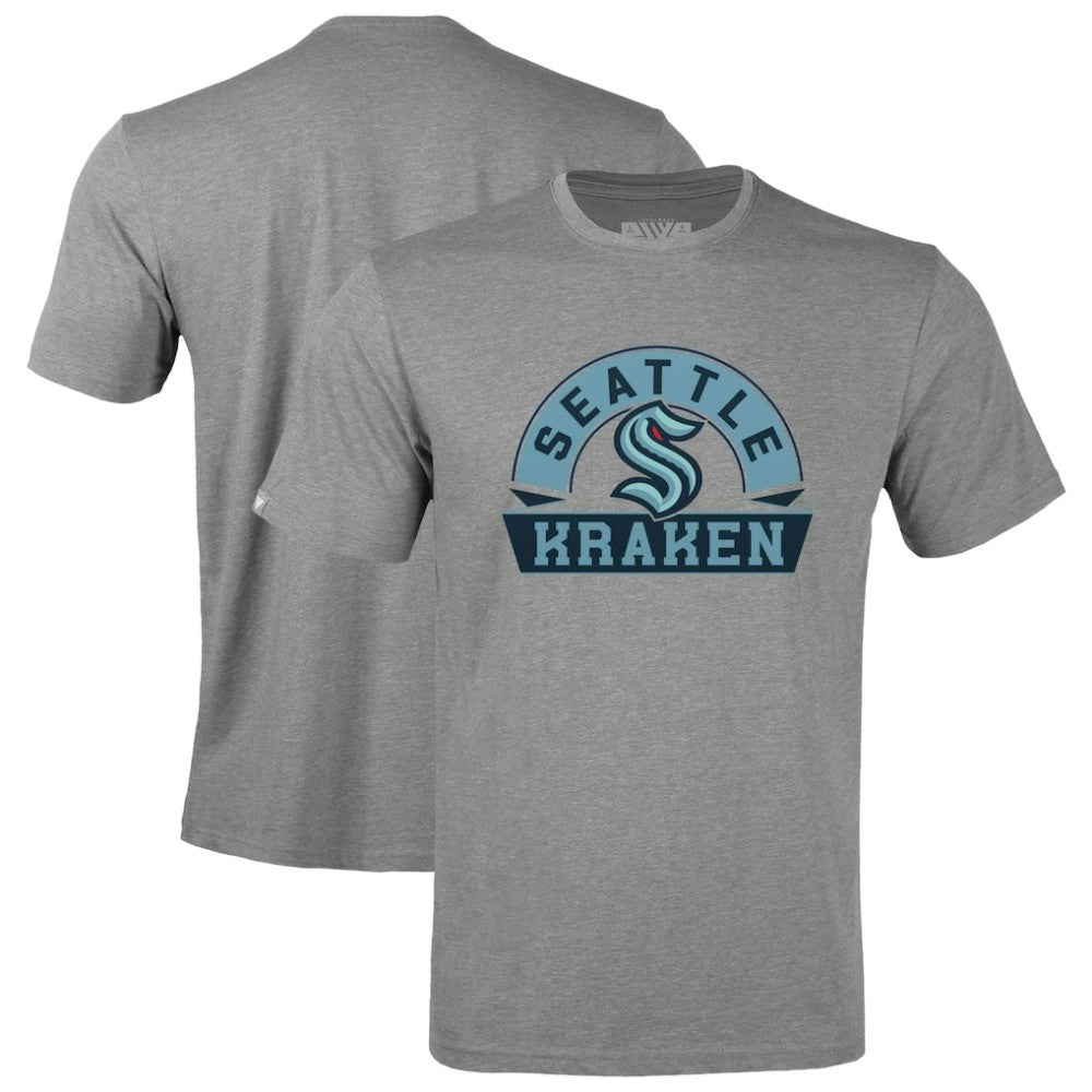 Seattle Kraken Levelwear Youth Little Richmond Banner Arch T-Shirt - Gray | NHL near me