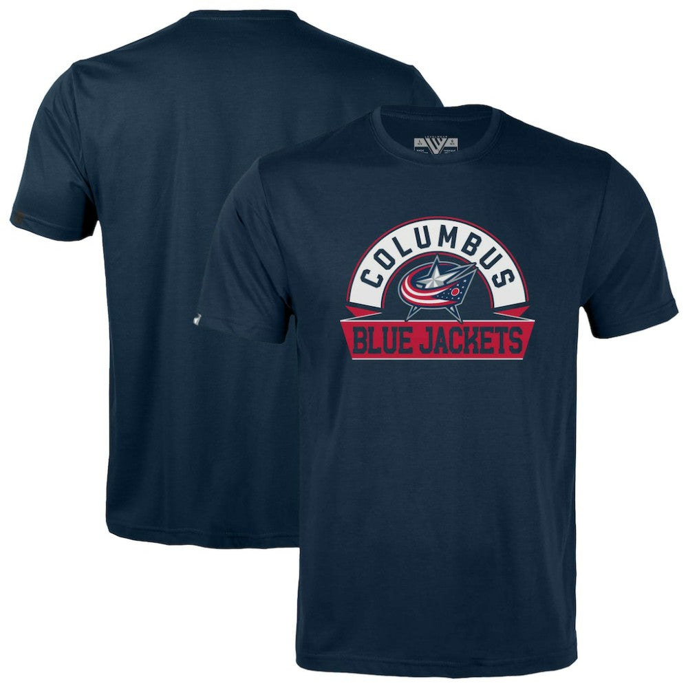 Columbus Blue Jackets Levelwear Youth Little Richmond Banner Arch T-Shirt - Navy | NHL sale