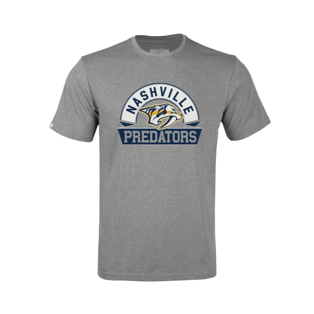 Nashville Predators Levelwear Youth Little Richmond Banner Arch T-Shirt - Gray | NHL near me