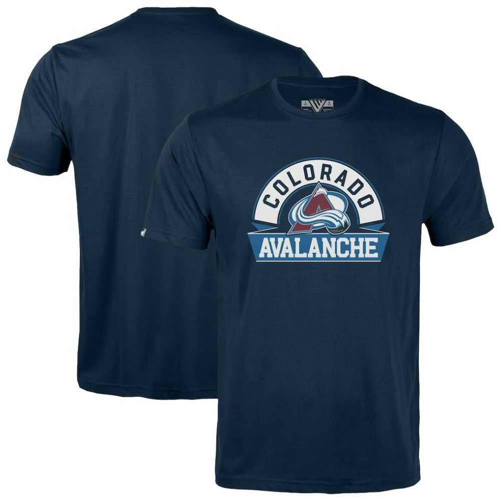 Colorado Avalanche Levelwear Youth Little Richmond Banner Arch T-Shirt - Navy | NHL Clearance