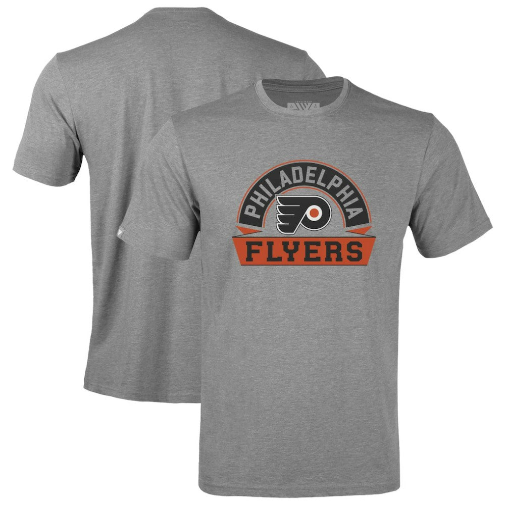 Philadelphia Flyers Levelwear Youth Little Richmond Banner Arch T-Shirt - Gray | NHL Lifestyle