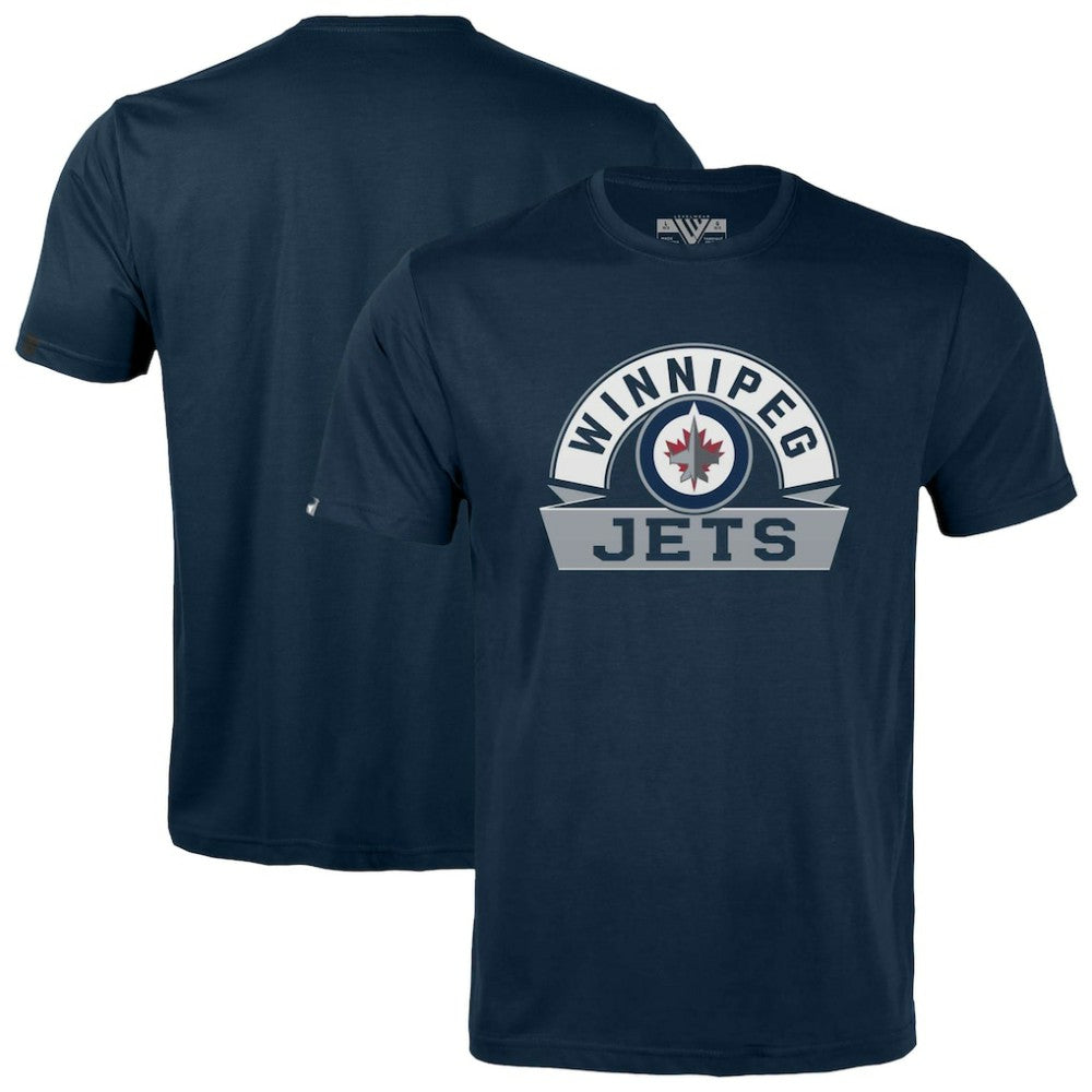 Winnipeg Jets Levelwear Youth Little Richmond Banner Arch T-Shirt - Navy | NHL online