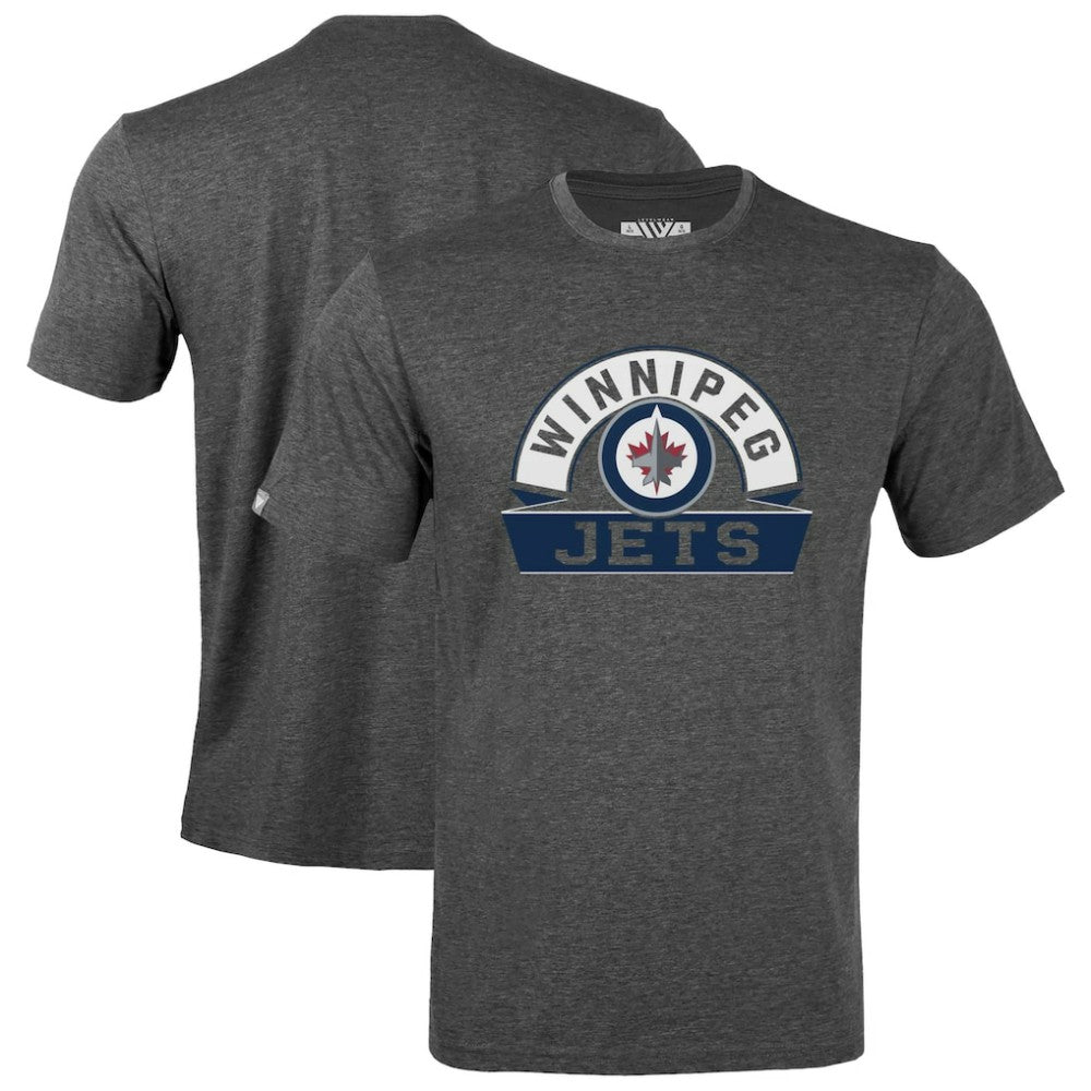 Winnipeg Jets Levelwear Youth Little Richmond Banner Arch T-Shirt - Gray | NHL Clearance