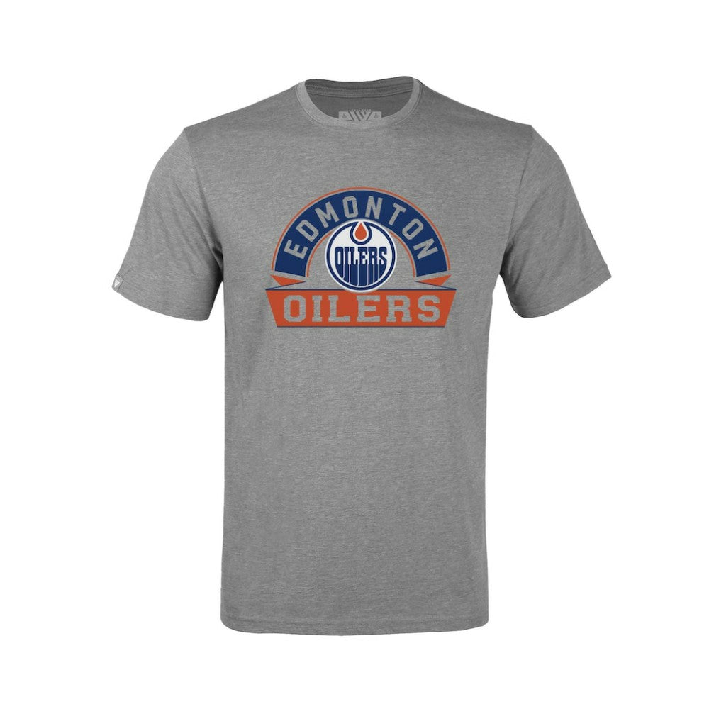 Edmonton Oilers Levelwear Youth Little Richmond Banner Arch T-Shirt - Gray | NHL discount