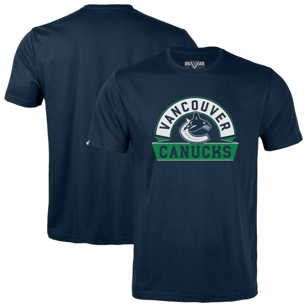 Vancouver Canucks Levelwear Youth Little Richmond Banner Arch T-Shirt - Navy | NHL on sale