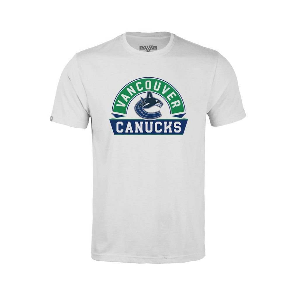 Vancouver Canucks Levelwear Youth Little Richmond Banner Arch T-Shirt - White | NHL sale