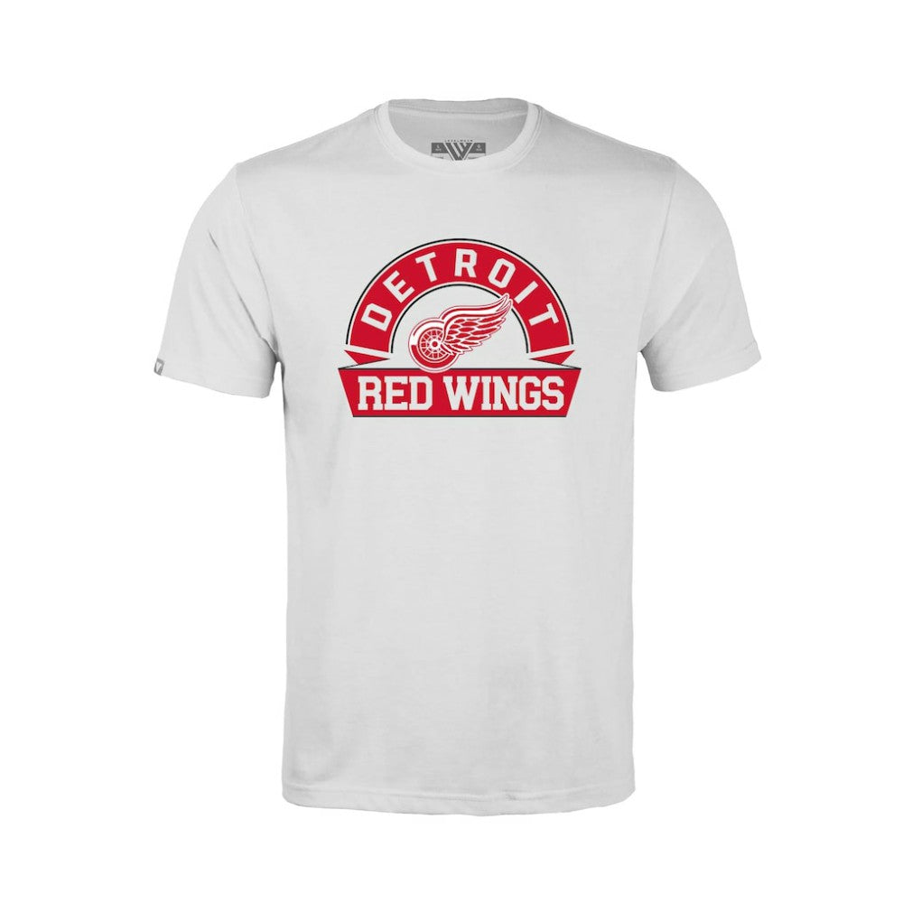 Detroit Red Wings Levelwear Youth Little Richmond Banner Arch T-Shirt - White | NHL online