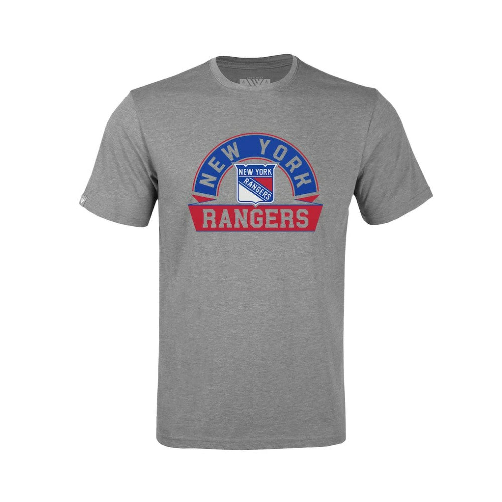 New York Rangers Levelwear Youth Little Richmond Banner Arch T-Shirt - Gray | NHL online