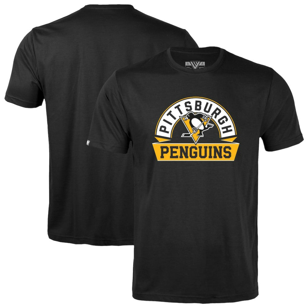 Pittsburgh Penguins Levelwear Youth Little Richmond Banner Arch T-Shirt - Black | NHL online